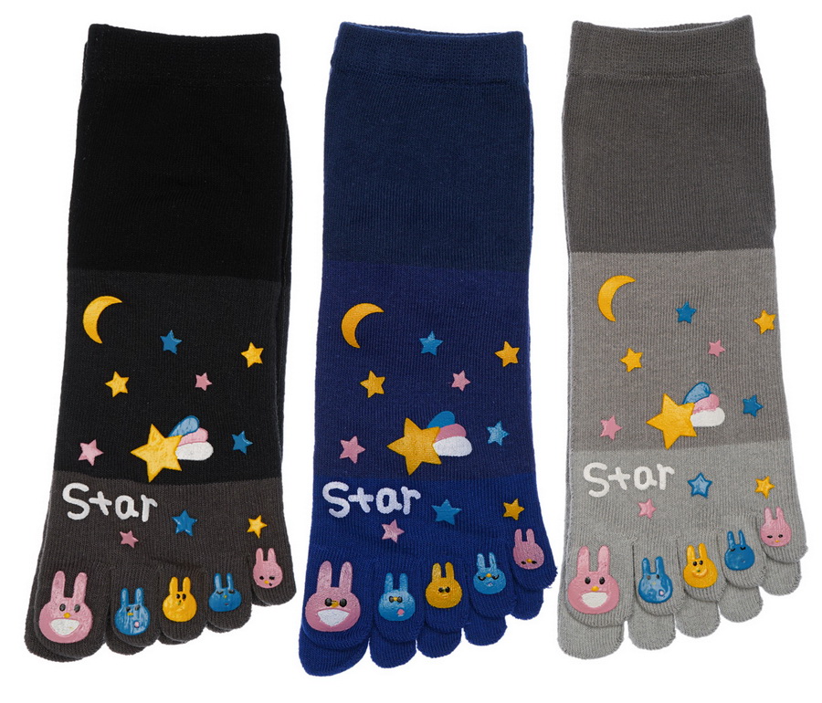 носки женские "пальчики" гонконг