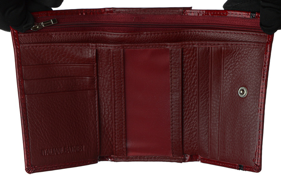 женский кошелек лаковый  натуральная кожа тайвань