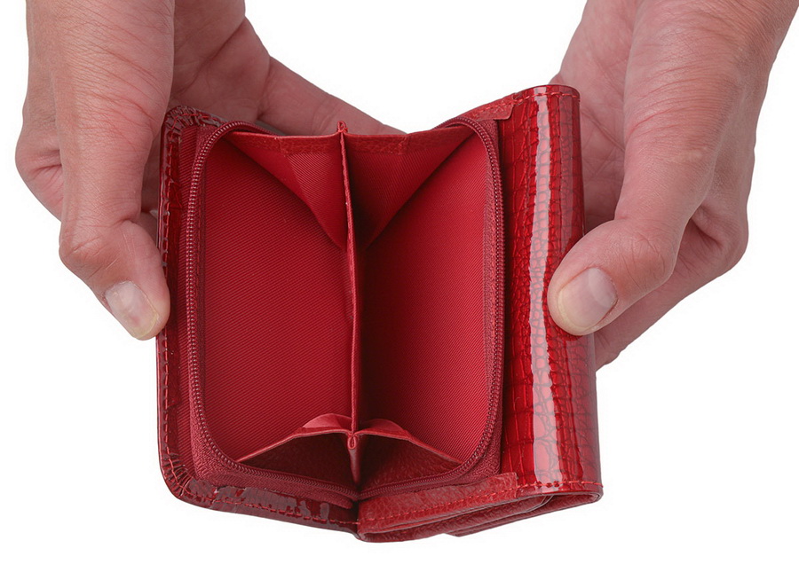 женский кошелек лаковый  натуральная кожа тайвань