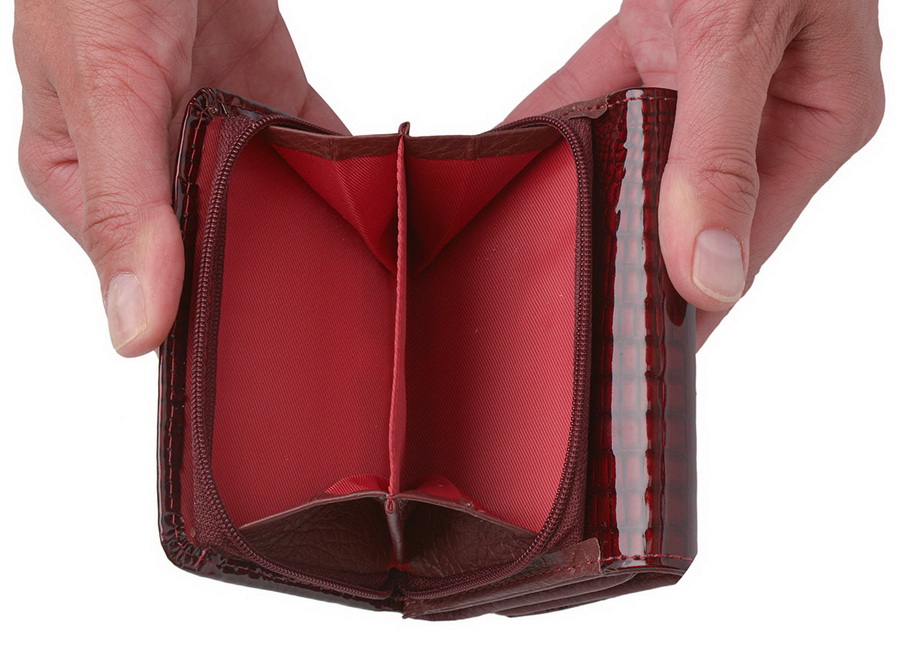 женский кошелек лаковый  натуральная кожа тайвань