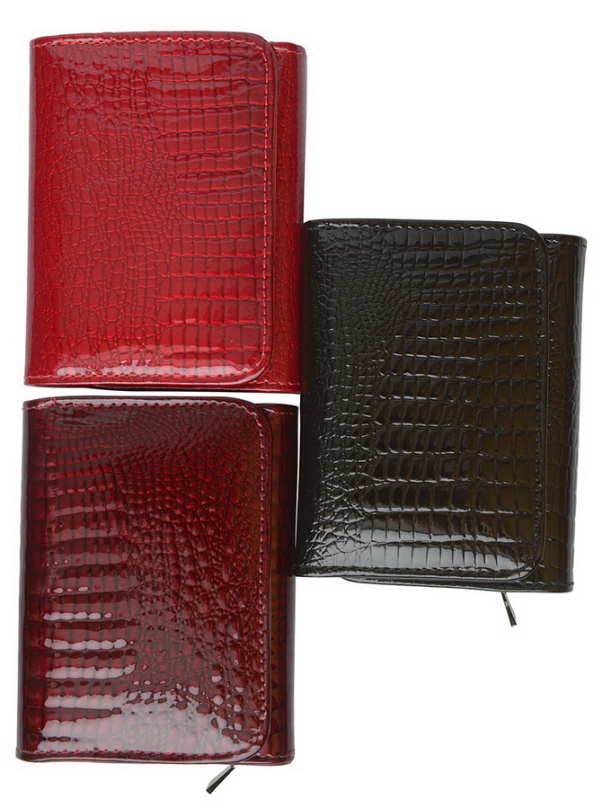 женский кошелек лаковый  натуральная кожа тайвань