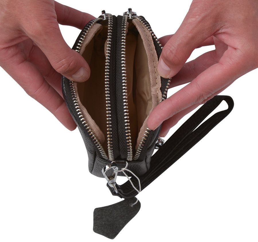 женский кошелек - мини-сумочка для мелких предметов натуральная кожа тайвань