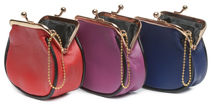 женский кошелек - мини-сумочка для мелочи натуральная кожа тайвань