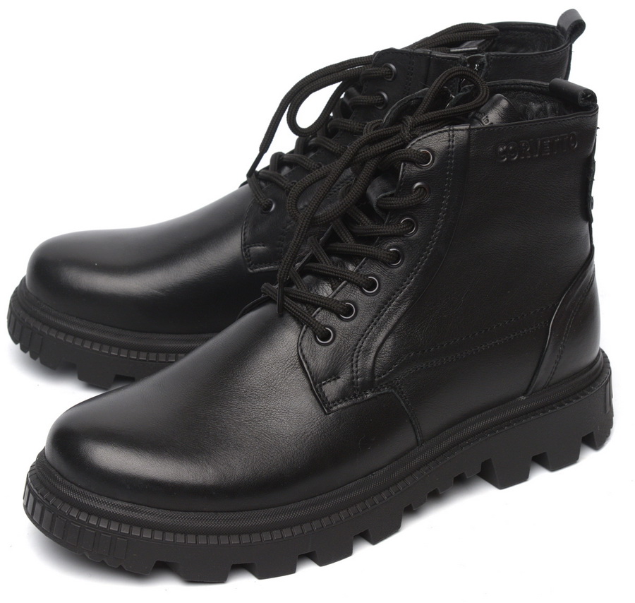 мужские ботинки натуральная кожа / натуральный мех corvetto