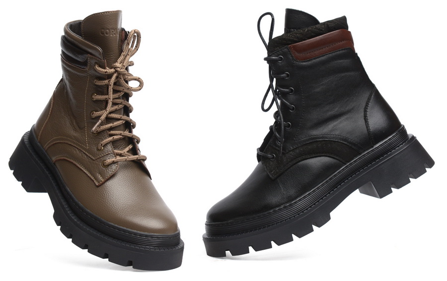 женские ботинки натуральная кожа / натуральный мех corvetto италия