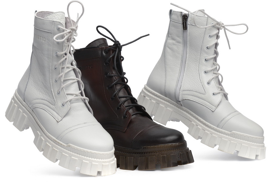 женские ботинки натуральная кожа / натуральный мех corvetto италия