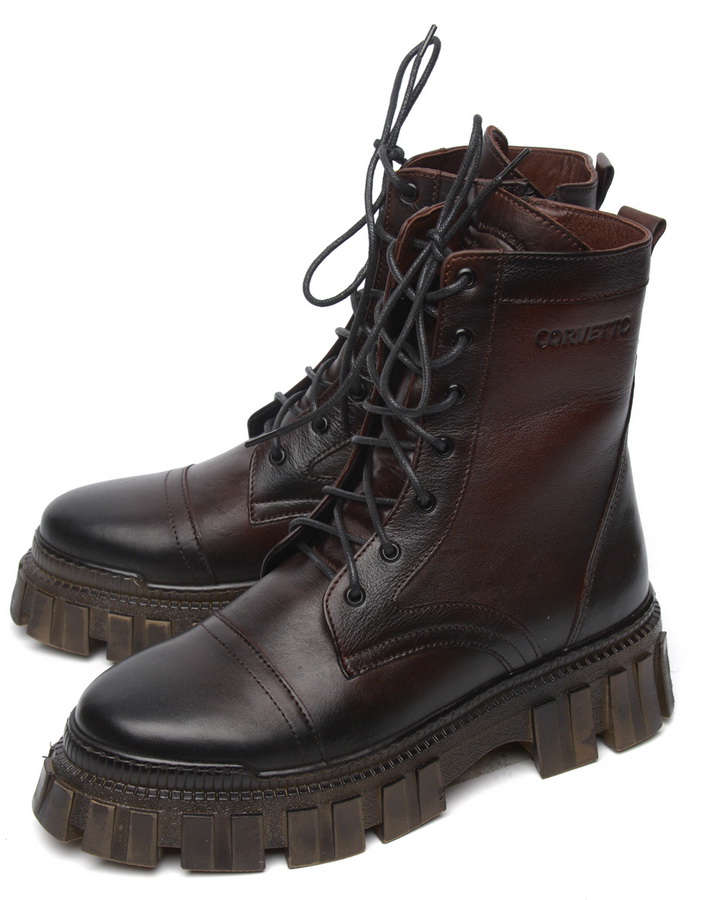 женские ботинки натуральная кожа / натуральный мех corvetto италия