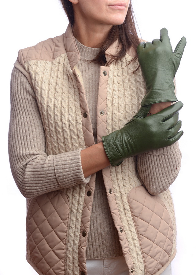 женские перчатки овечья кожа / шерсть 