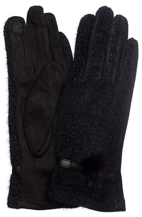 женские перчатки трикотаж утепленный