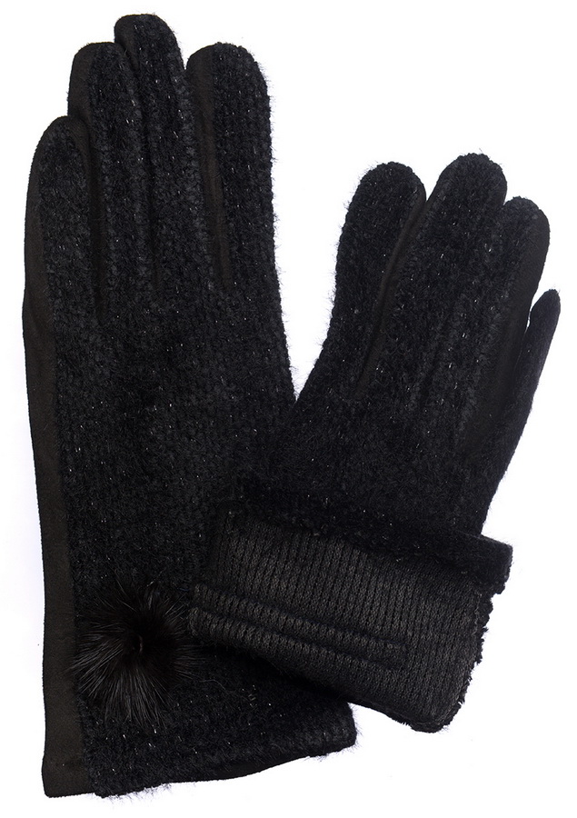 женские перчатки трикотаж утепленный