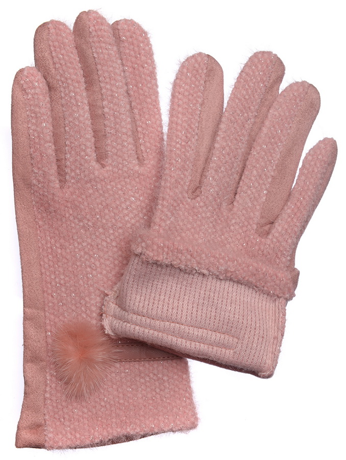 женские перчатки трикотаж утепленный