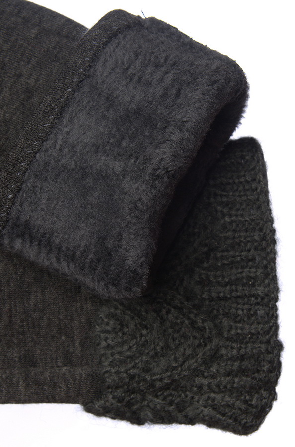 женские перчатки трикотаж утепленный на флисе