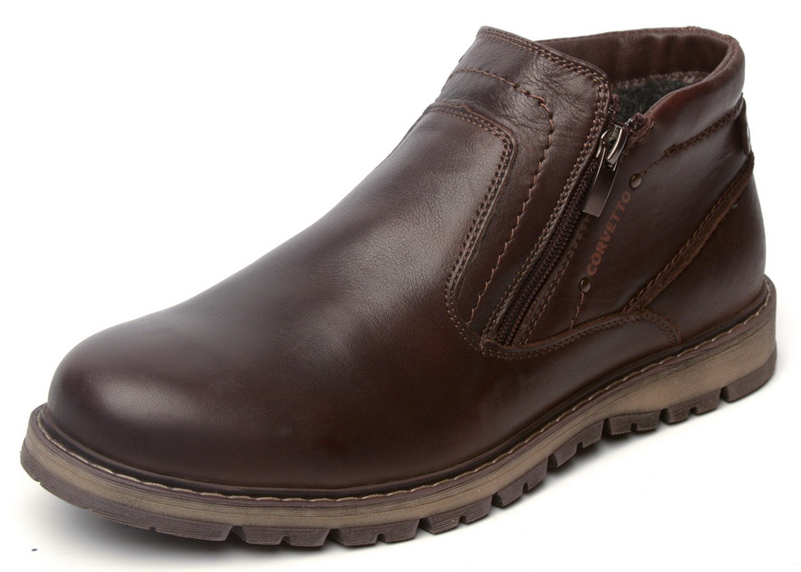 мужские ботинки натуральная кожа / шерсть corvetto