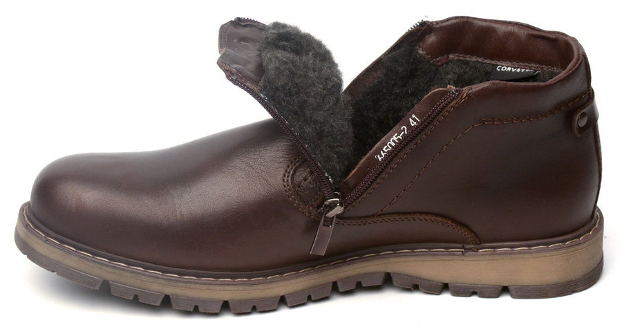 мужские ботинки натуральная кожа / шерсть corvetto