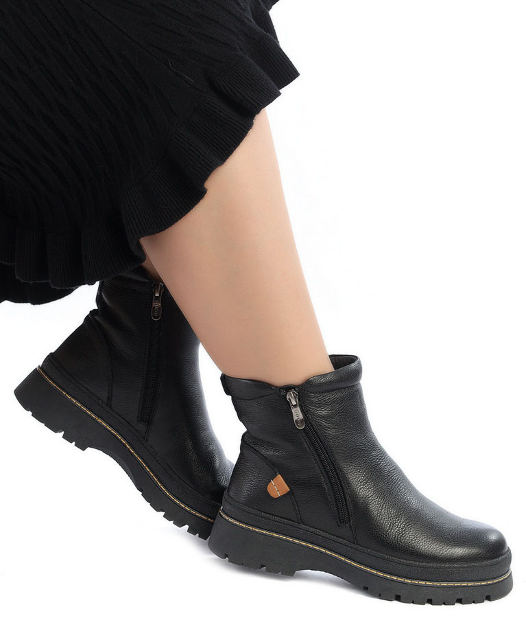 женские ботинки натуральная кожа натуральный мех gugu германия