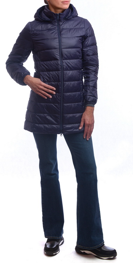 женская ультралёгкая пуховая куртка длинная  l(42)-7xl(56) binifoot/bnf