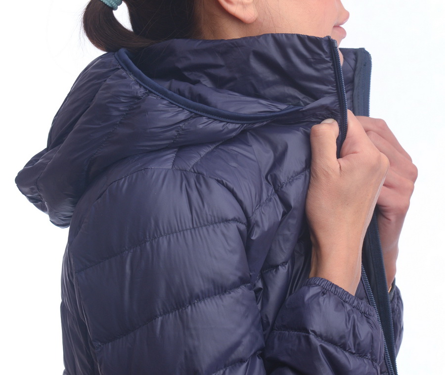 женская ультралёгкая пуховая куртка длинная  l(42)-7xl(56) binifoot/bnf