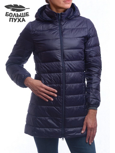 женская ультралёгкая пуховая куртка длинная  l(42)-7xl(56) binifoot/bnf