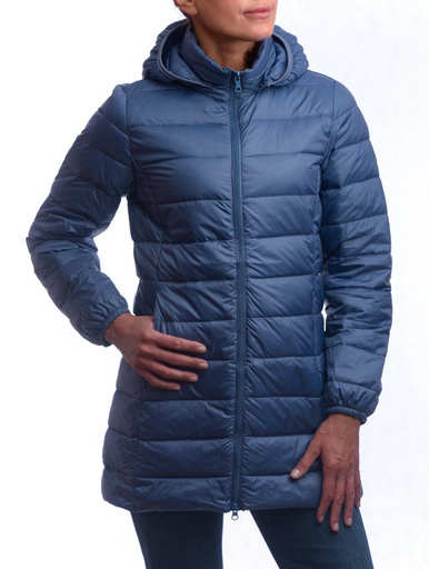 женская ультралёгкая пуховая куртка длинная  l(42)-7xl(56) binifoot/bnf