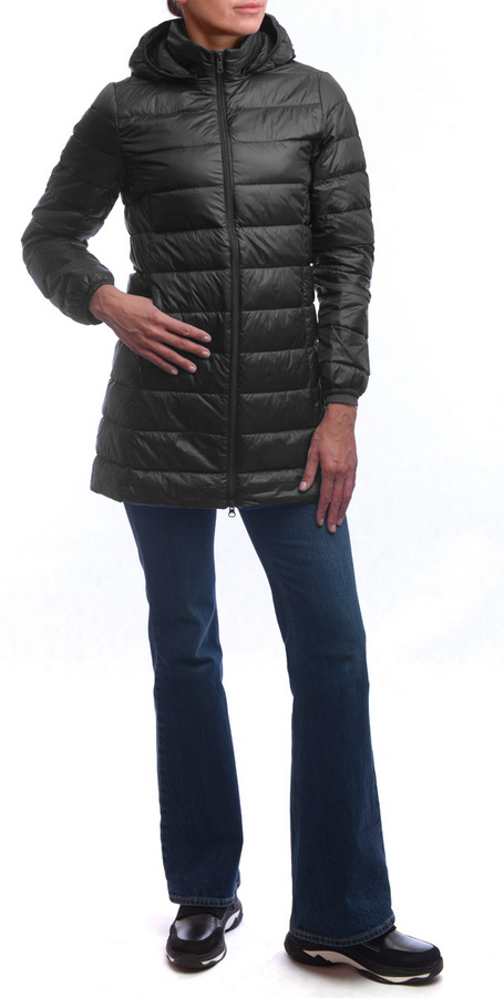 женская ультралёгкая пуховая куртка длинная  l(42)-7xl(56) binifoot/bnf