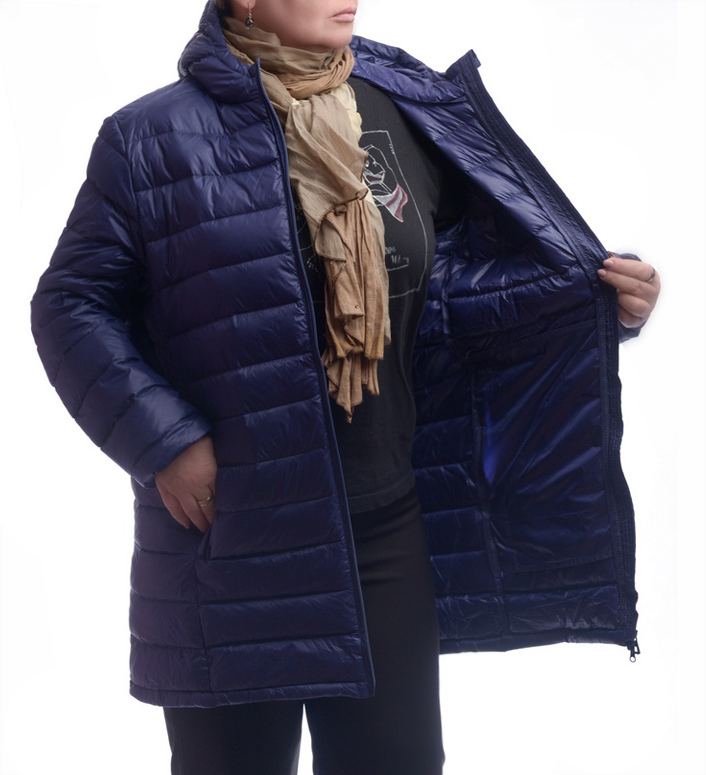 ультралегкая пуховая куртка удлиненная l(46)-8xl(62)