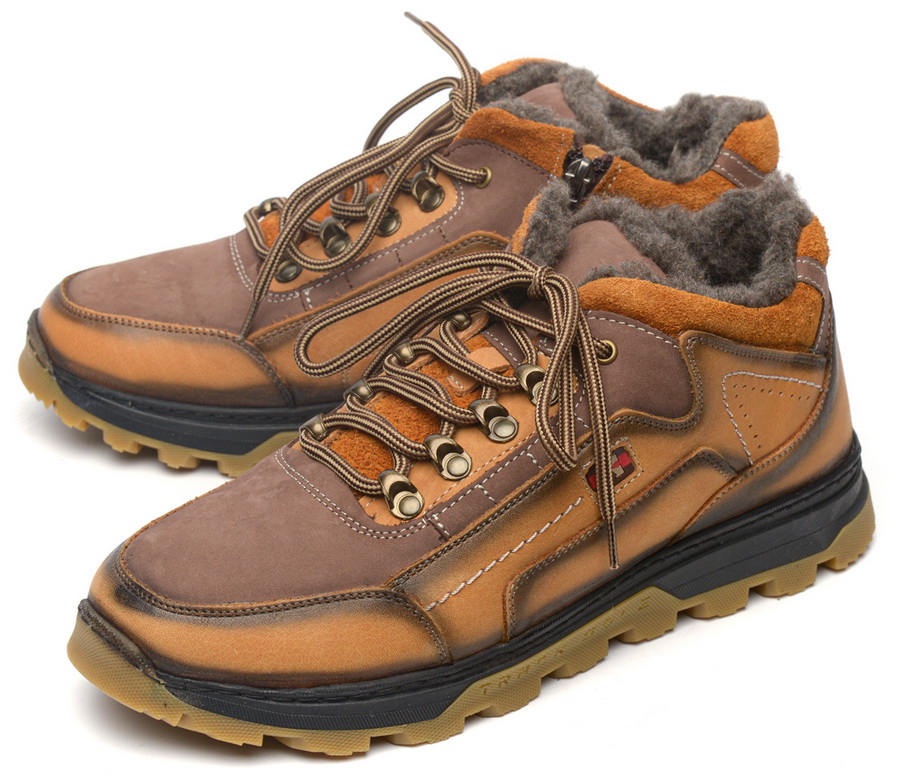 мужские ботинки натуральная кожа / шерсть corvetto