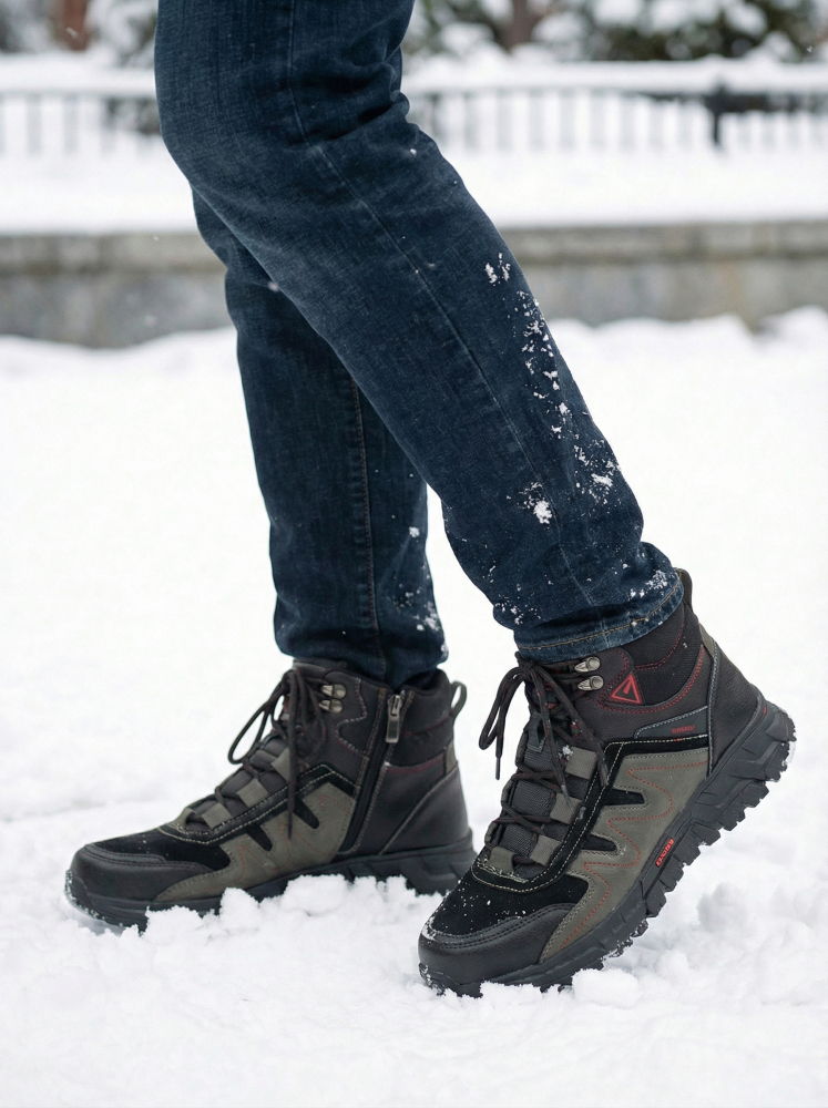 мужские кроссовки натуральная кожа / шерсть corvetto