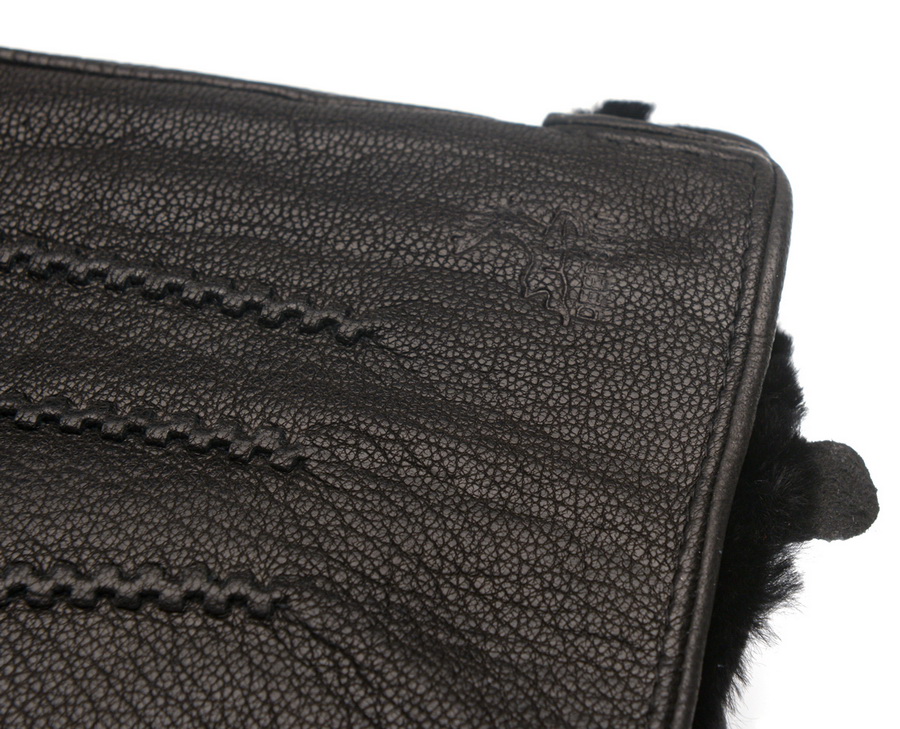 мужские перчатки кожа оленя / натуральный мех (мутон) 