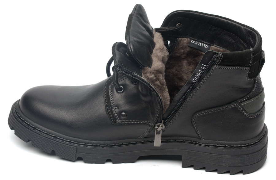 мужские ботинки натуральная кожа / натуральный мех corvetto