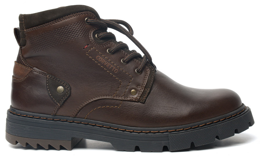 мужские ботинки натуральная кожа / натуральный мех corvetto