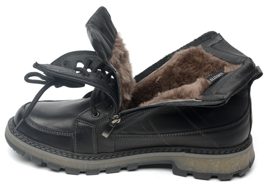 мужские ботинки натуральная кожа / натуральный мех corvetto