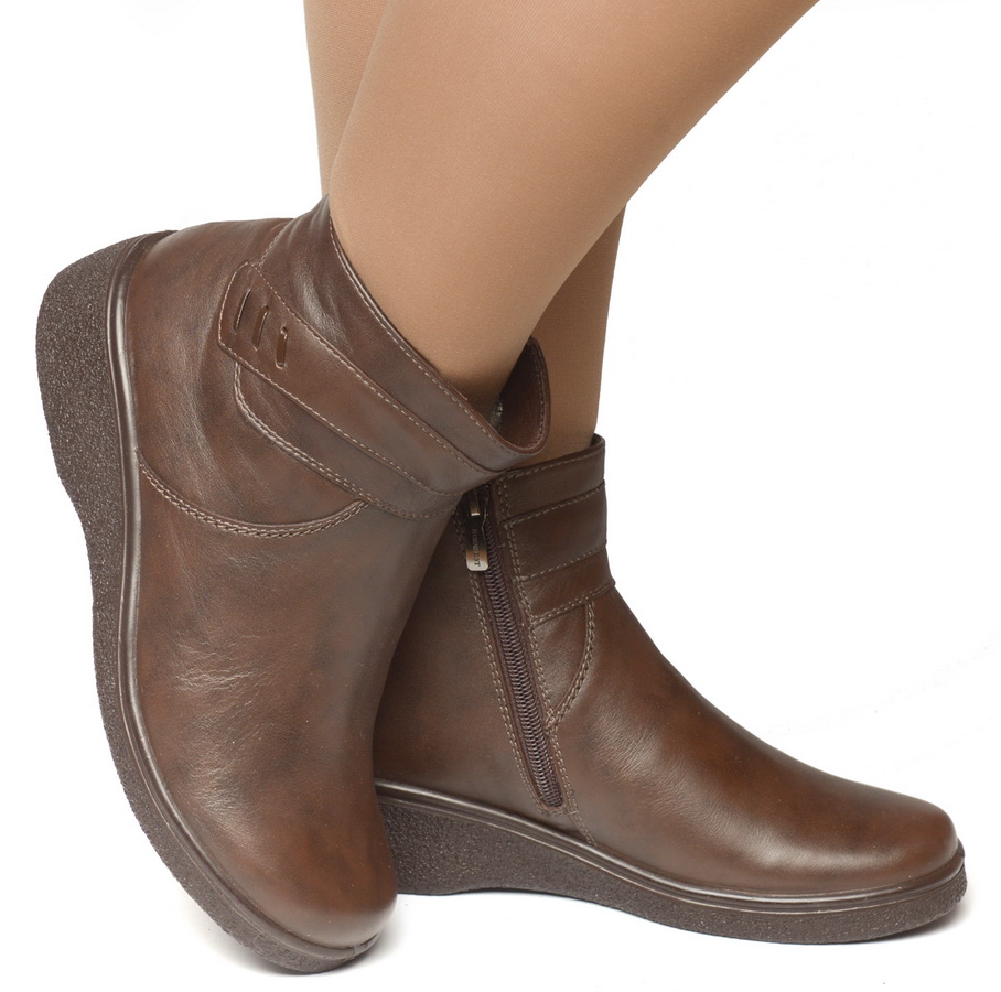 женские полусапоги натуральная кожа / шерсть росвест россия