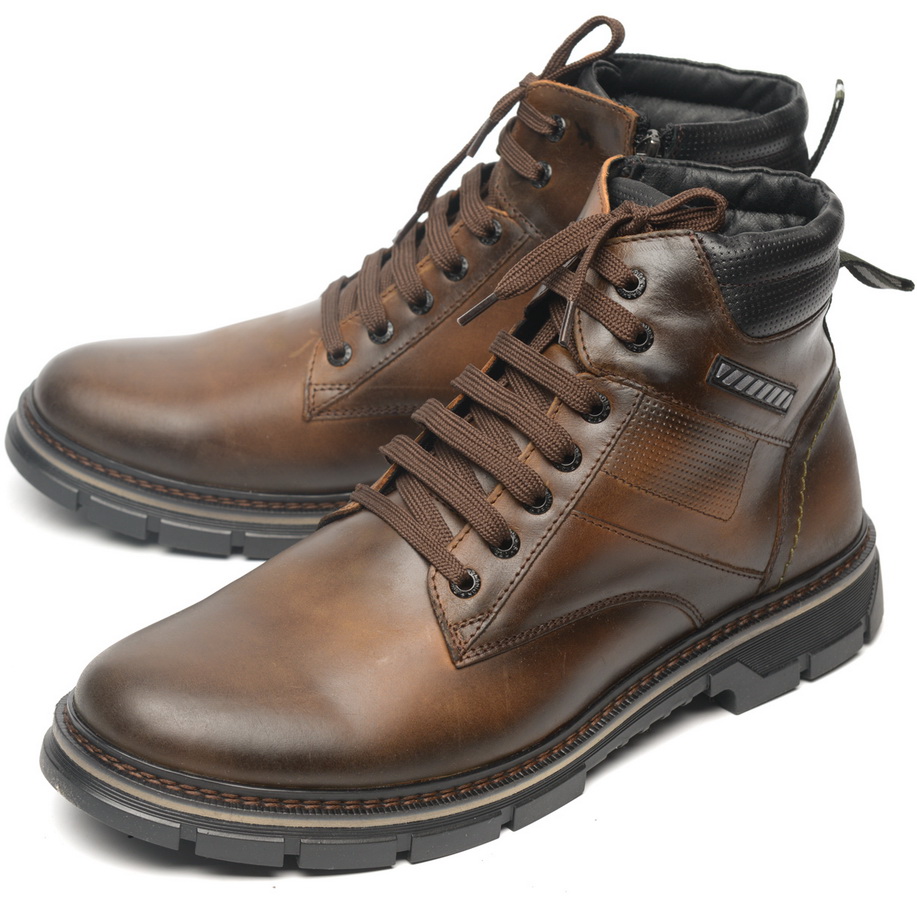 мужские ботинки натуральная кожа / шерсть corvetto