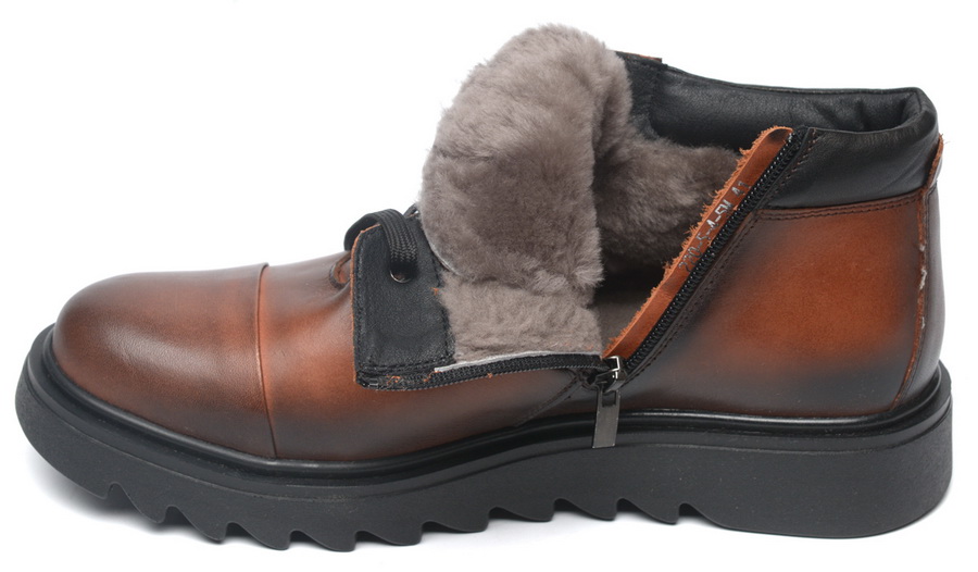 мужские ботинки натуральная кожа / натуральный мех corvetto