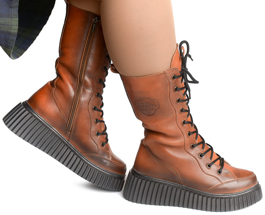 женские сапоги натуральная кожа / шерсть corvetto италия
