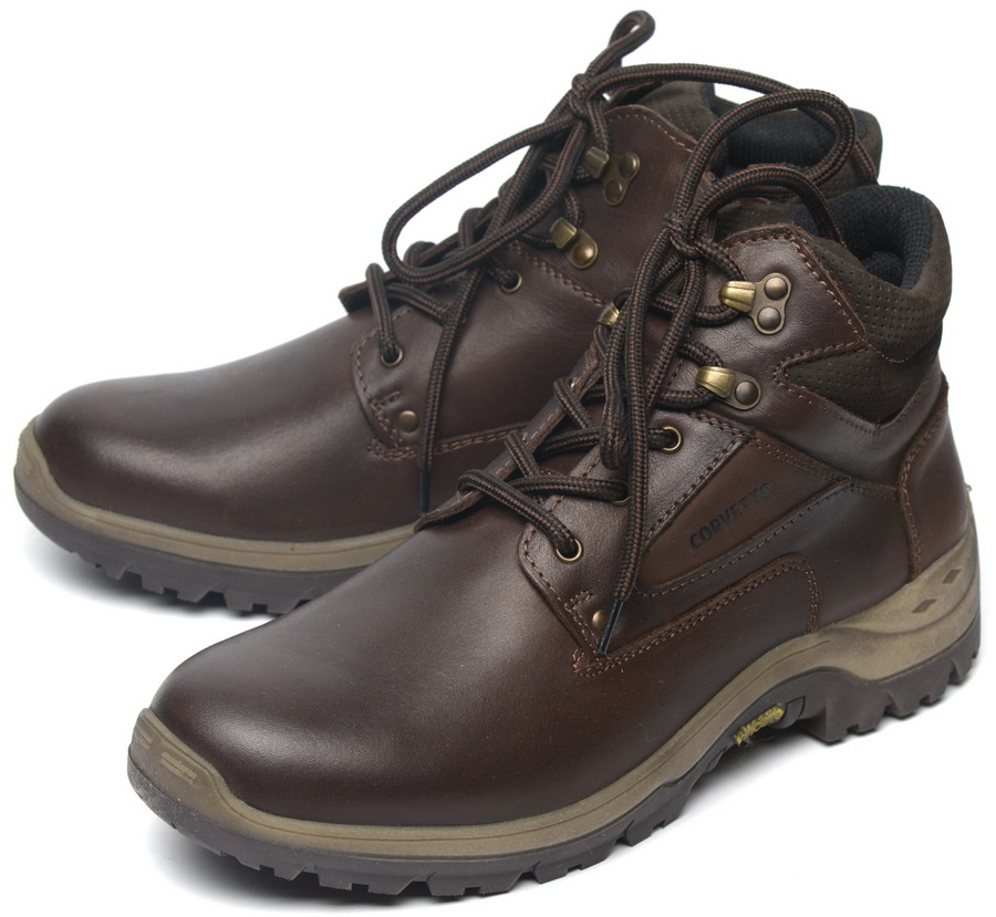 мужские ботинки натуральная кожа / шерсть corvetto