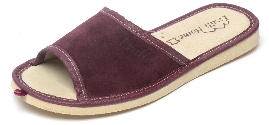 женские тапочки натуральная кожа (замша) evalli 