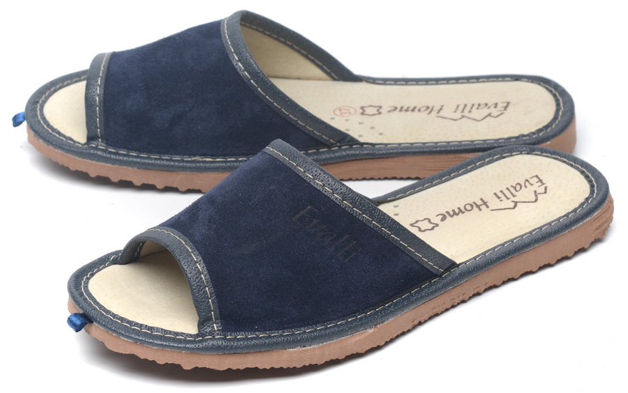 женские тапочки натуральная кожа (замша) evalli 