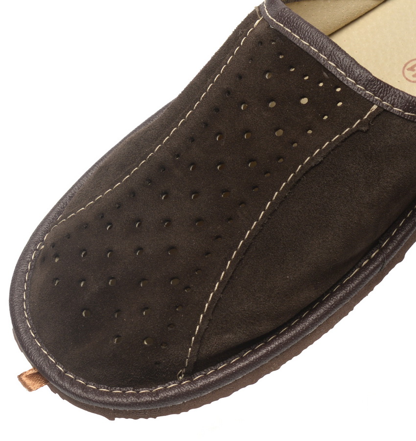 мужские тапочки натуральная кожа (замша) evalli россия