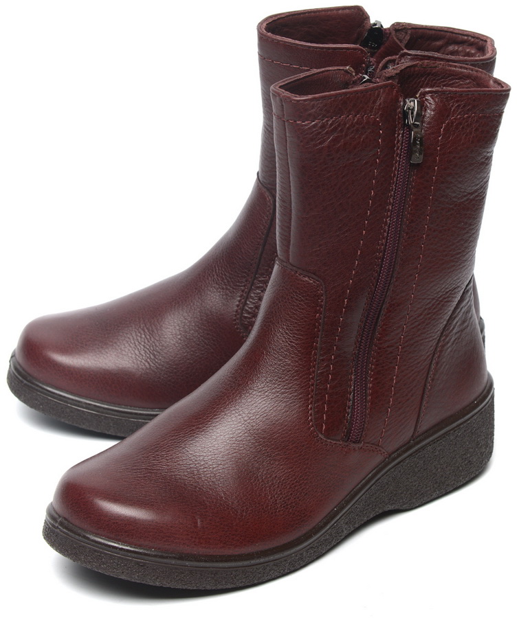 женские полусапоги натуральная кожа / шерсть росвест россия