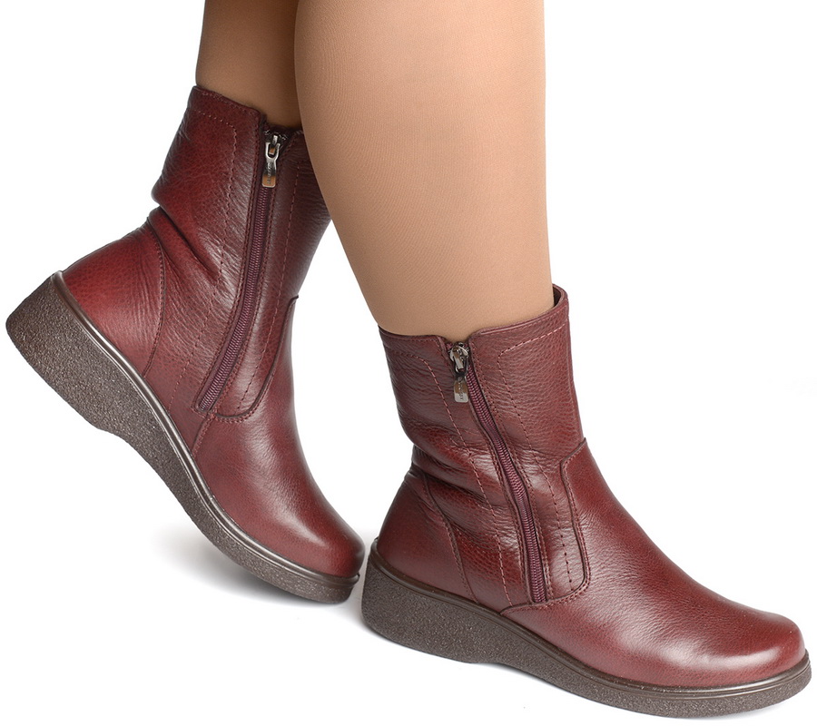 женские полусапоги натуральная кожа / шерсть росвест россия