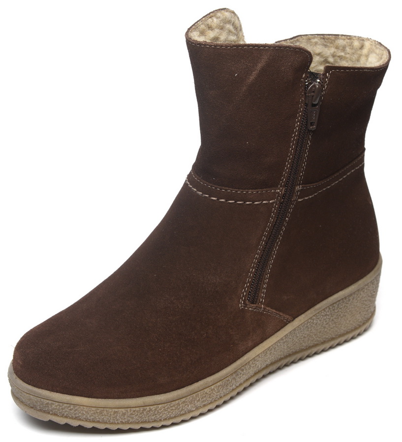 женские ботинки натуральная кожа (велюр)  / шерсть марко беларусь