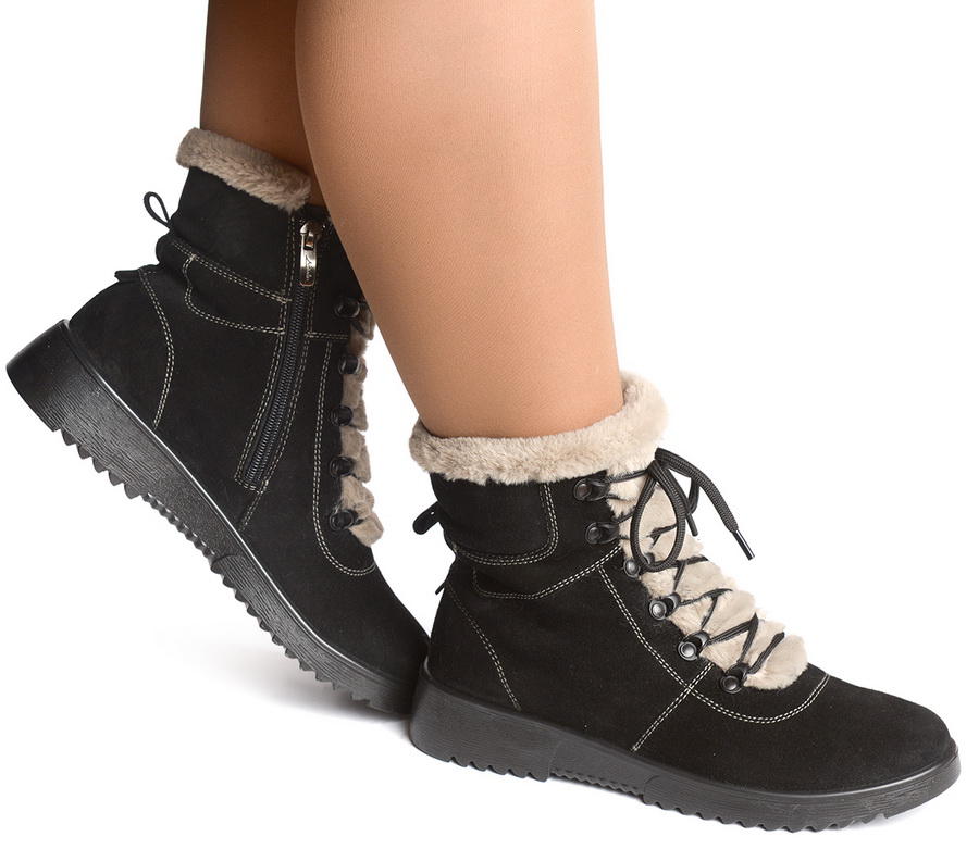 женские ботинки натуральная кожа (велюр) / шерсть марко беларусь