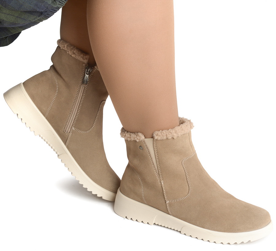 женские ботинки натуральная кожа (велюр) / шерсть марко беларусь