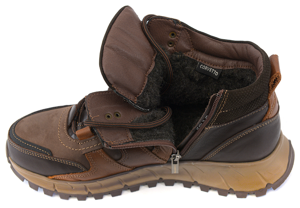 мужские кроссовки натуральная кожа / шерсть corvetto