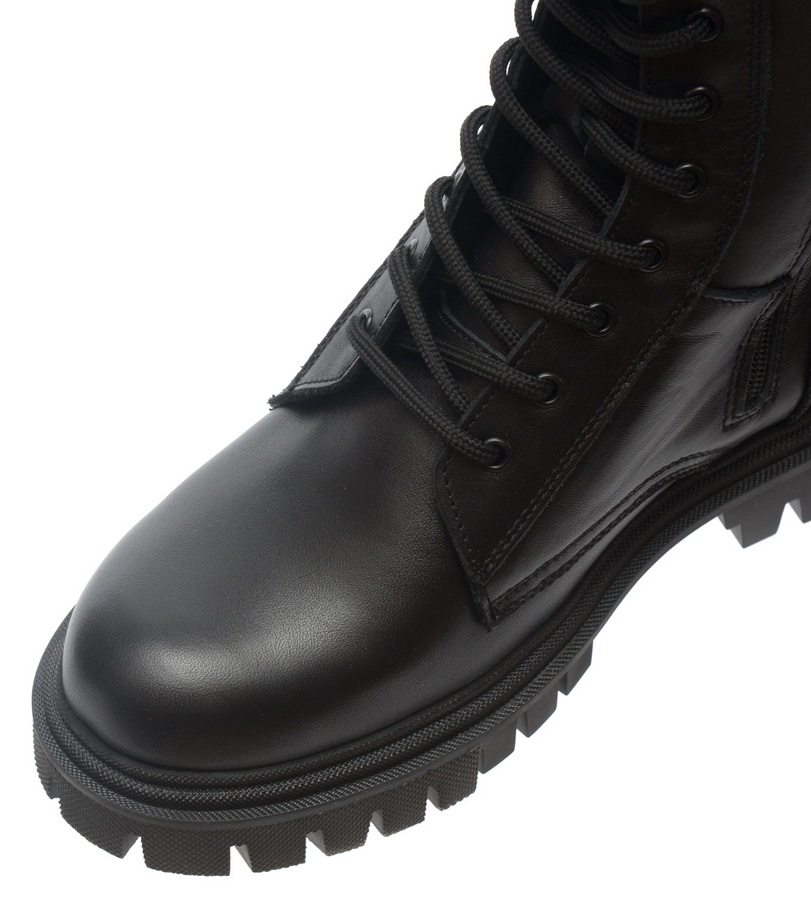 мужские берцы на молнии натуральная кожа / шерсть corvetto