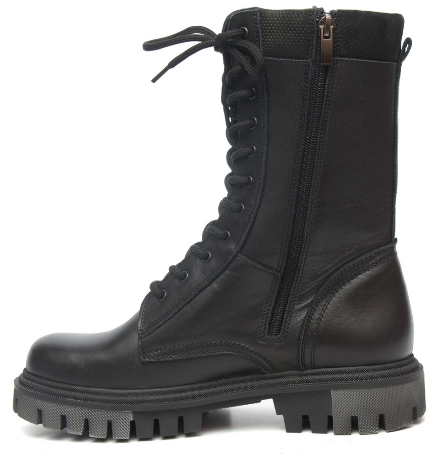 мужские берцы на молнии натуральная кожа / шерсть corvetto