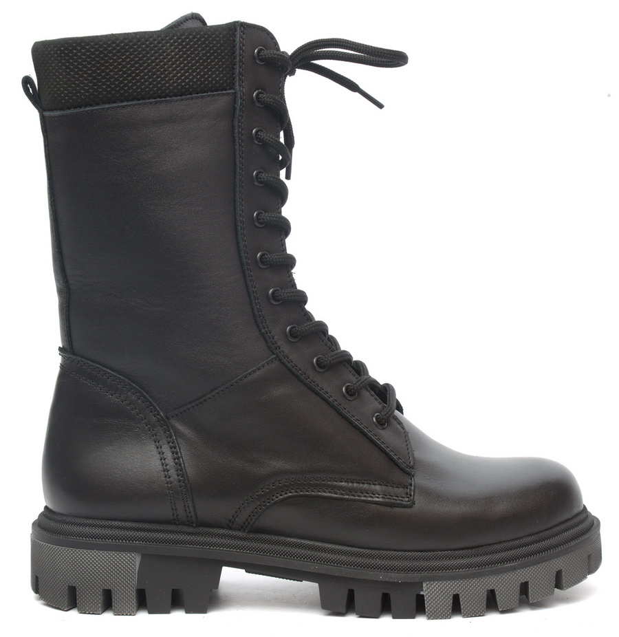 мужские берцы на молнии натуральная кожа / шерсть corvetto