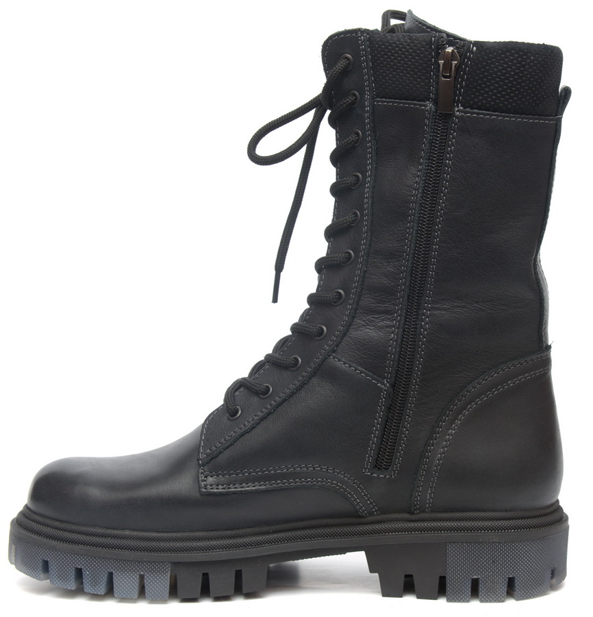 мужские берцы на молнии натуральная кожа / шерсть corvetto