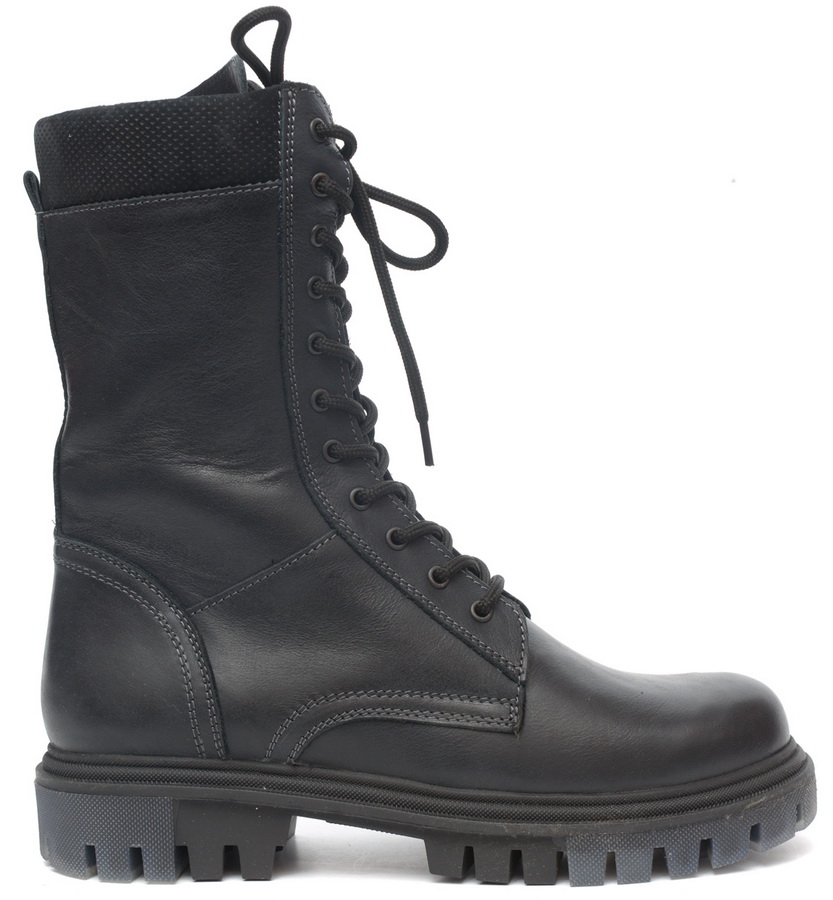 мужские берцы на молнии натуральная кожа / шерсть corvetto